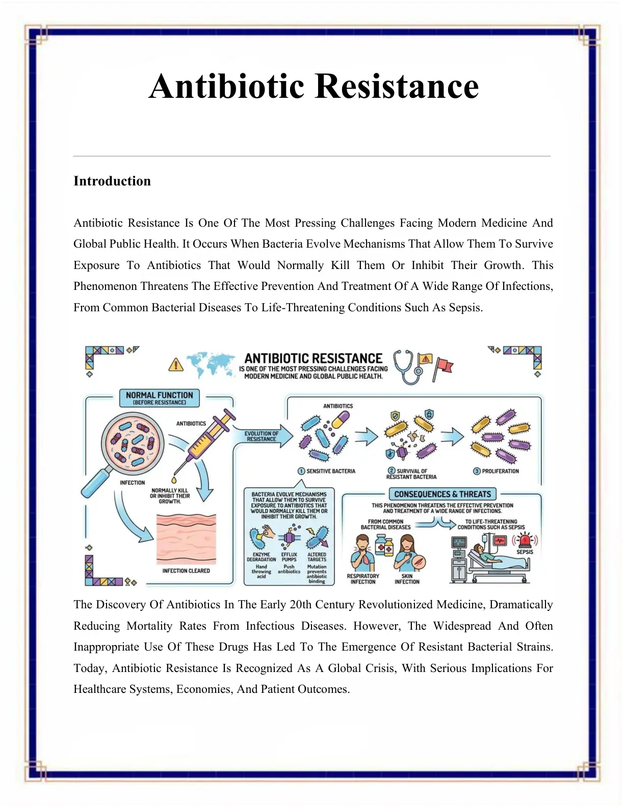 غلاف تقرير Antibiotic Resistance