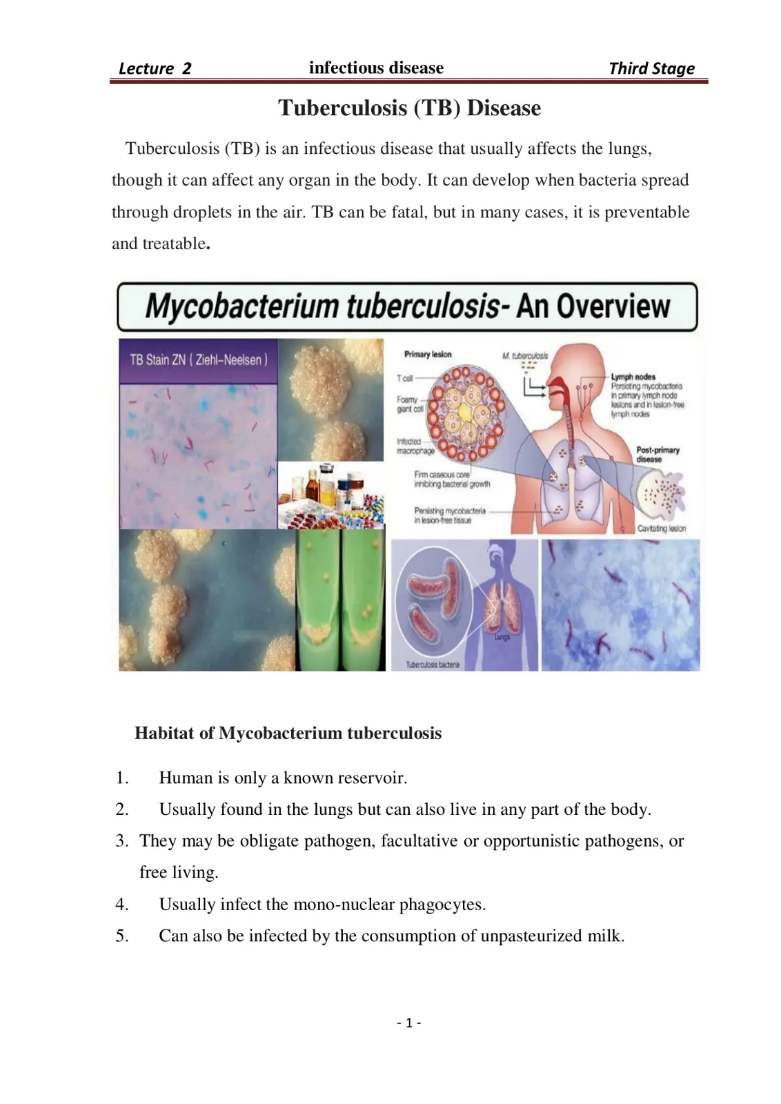 غلاف تقرير Tuberculosis (TB) Disease
