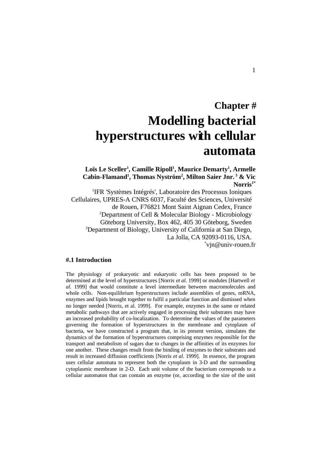 غلاف تقرير Modelling bacterial hyperstructures with cellular automata