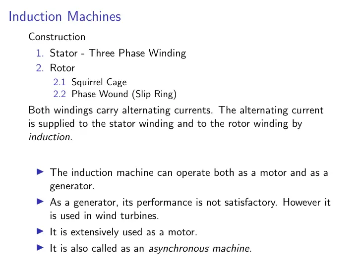 غلاف تقرير Induction Machines