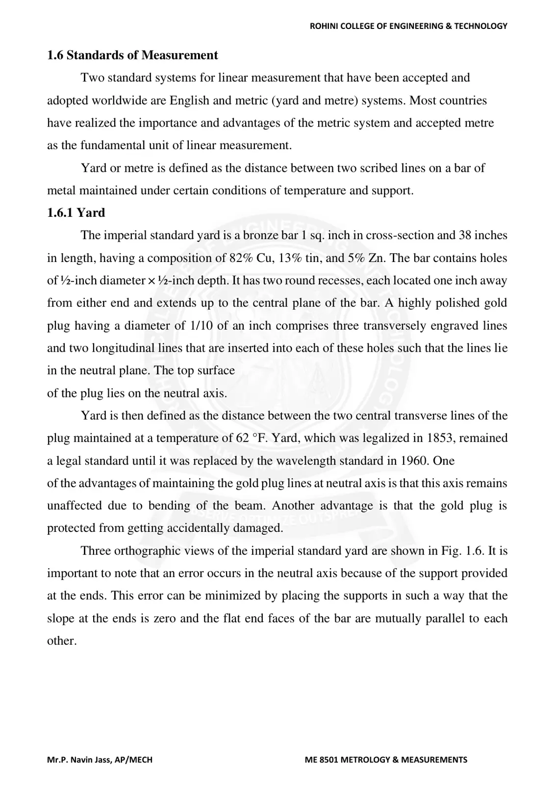 غلاف تقرير 1.6 Standards of Measurement