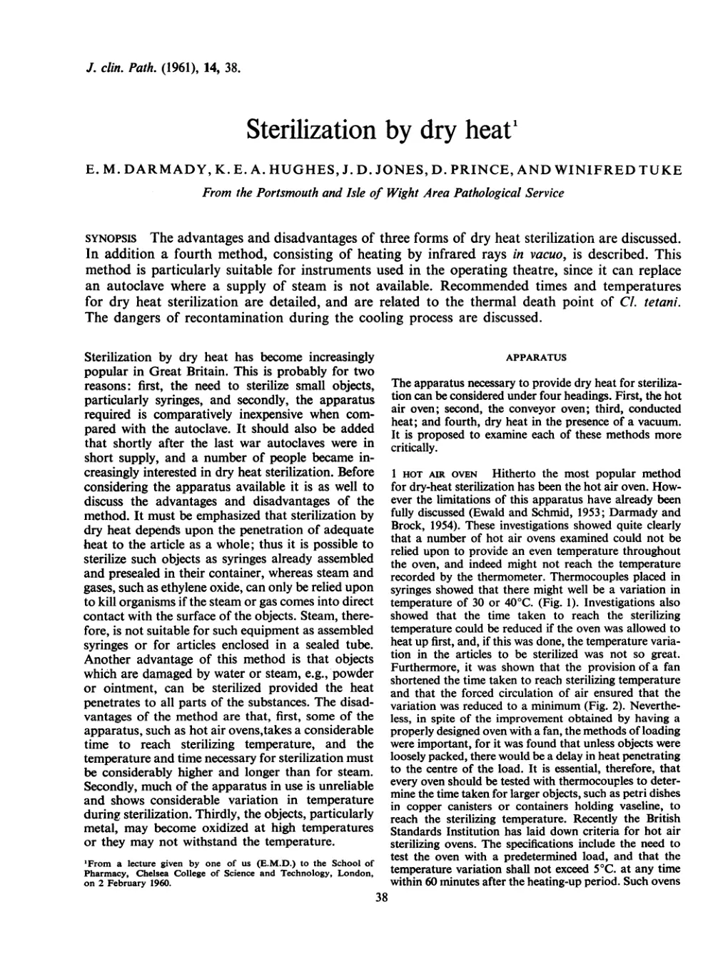 غلاف تقرير Sterilization by dry heat
