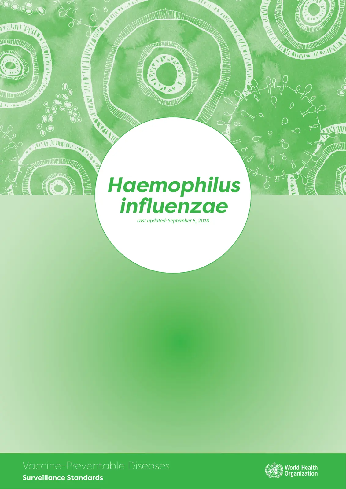 غلاف تقرير Haemophilus influenzae: Vaccine-Preventable Diseases Surveillance Standards