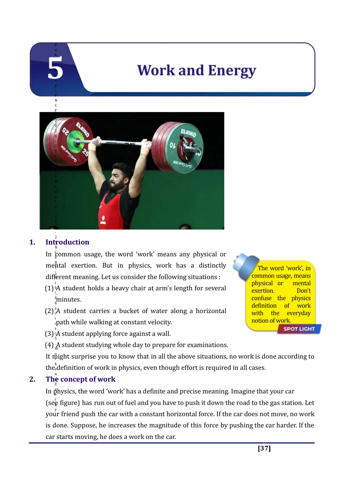 غلاف تقرير Work and Energy
