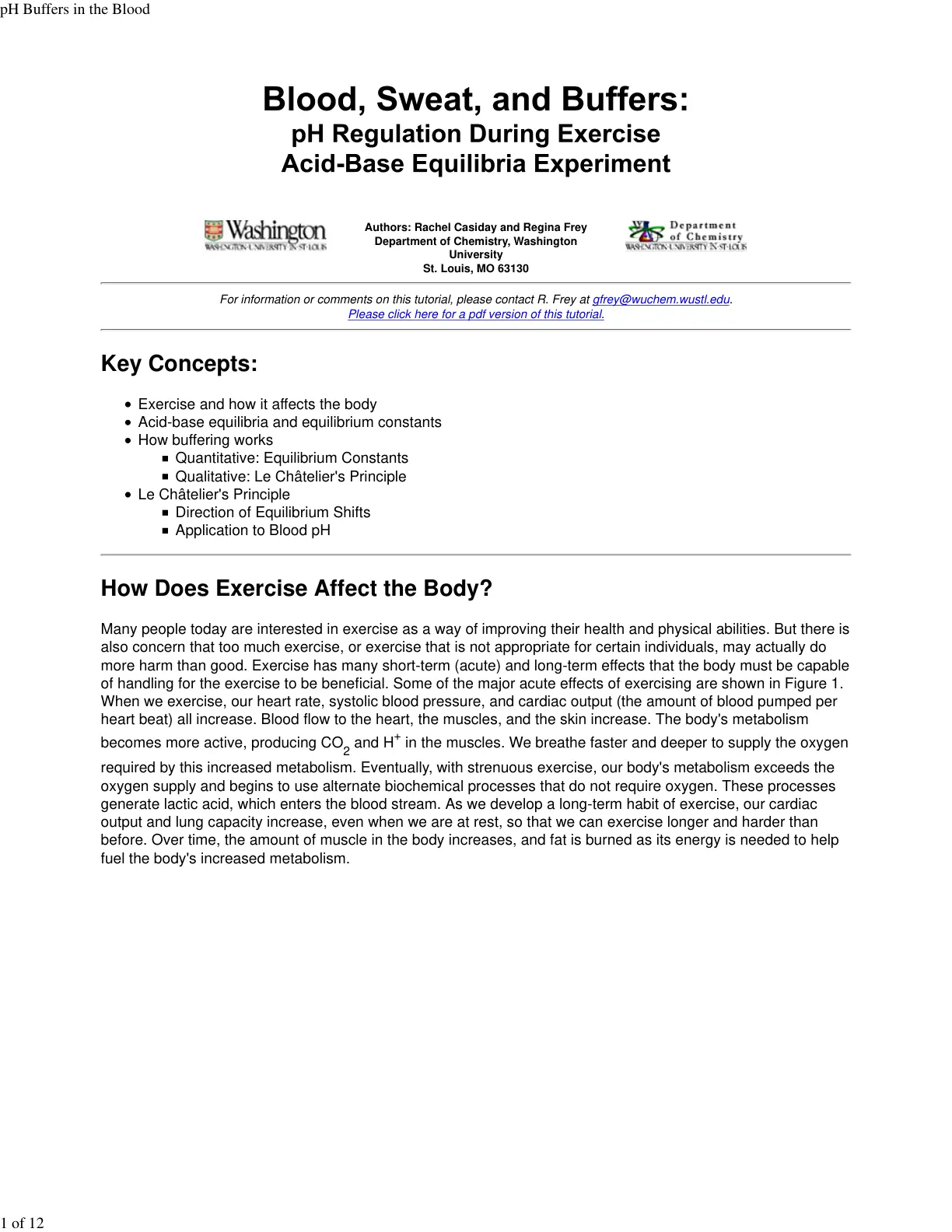 غلاف تقرير Blood, Sweat, and Buffers: pH Regulation During Exercise