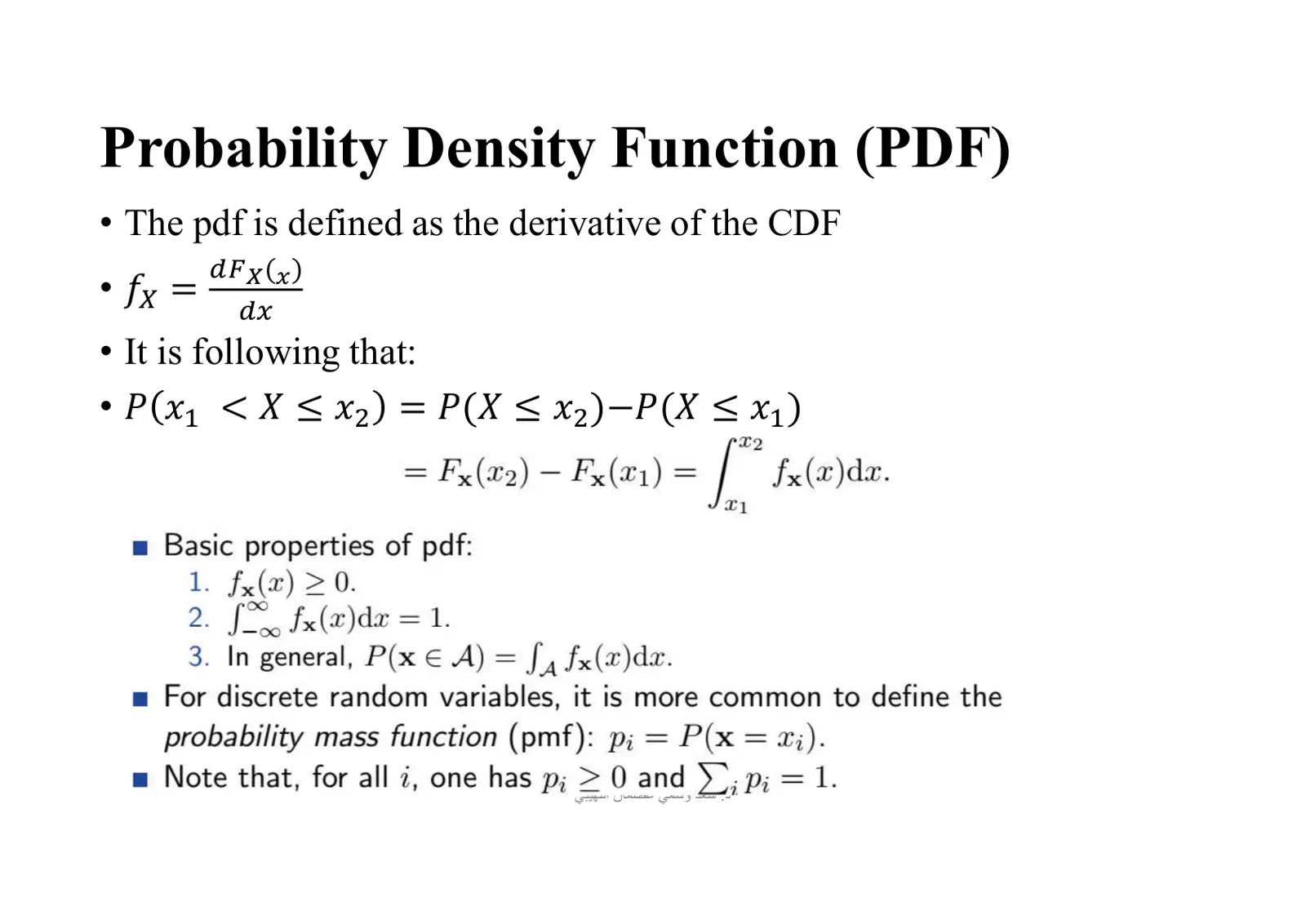 غلاف تقرير Probability Density Function (PDF)