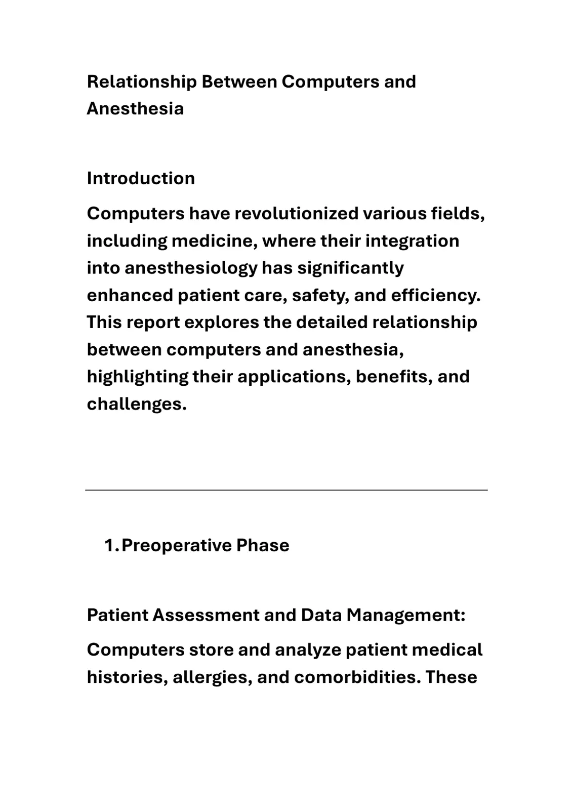 غلاف تقرير Relationship Between Computers and Anesthesia