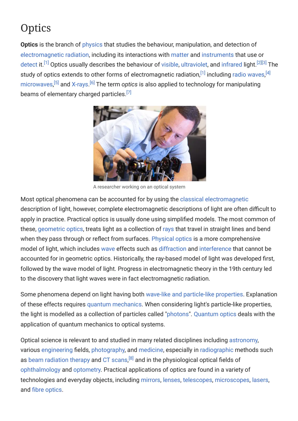 غلاف تقرير Optics