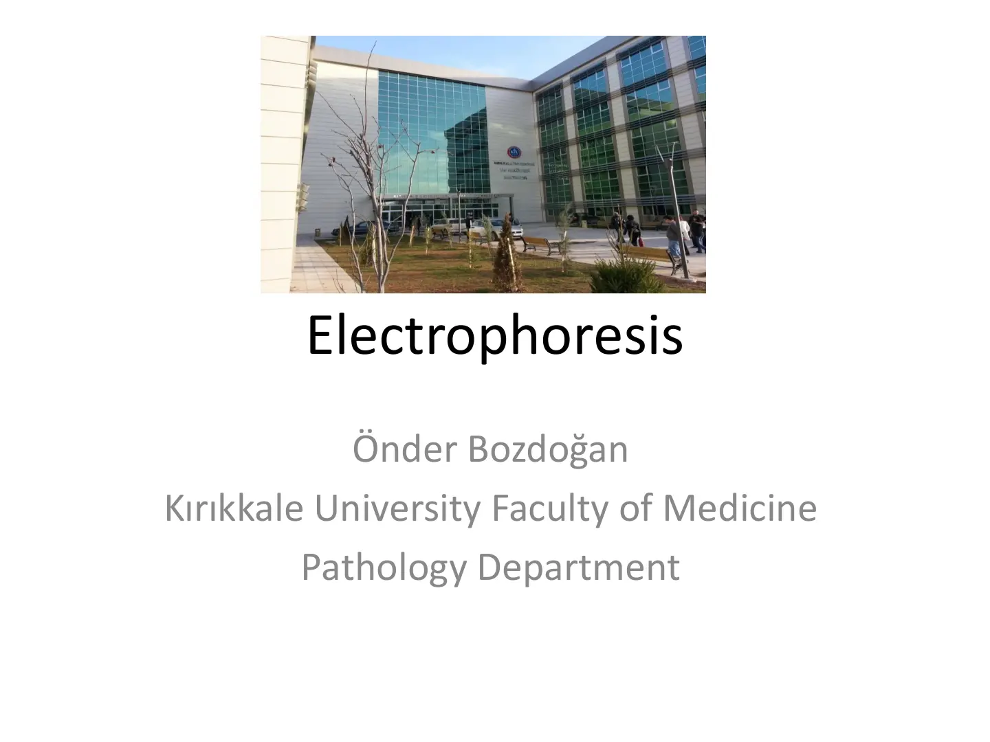 غلاف تقرير Electrophoresis