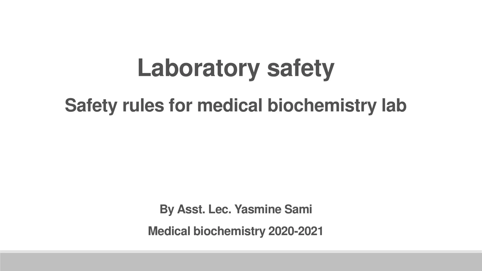 غلاف تقرير Laboratory Safety