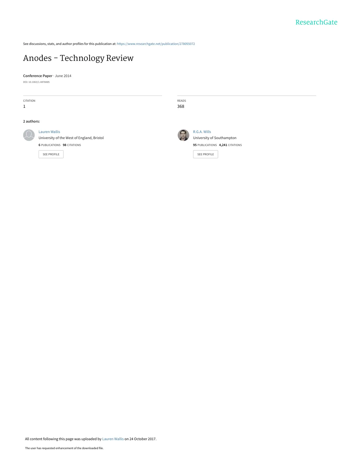 غلاف تقرير Anodes - Technology Review