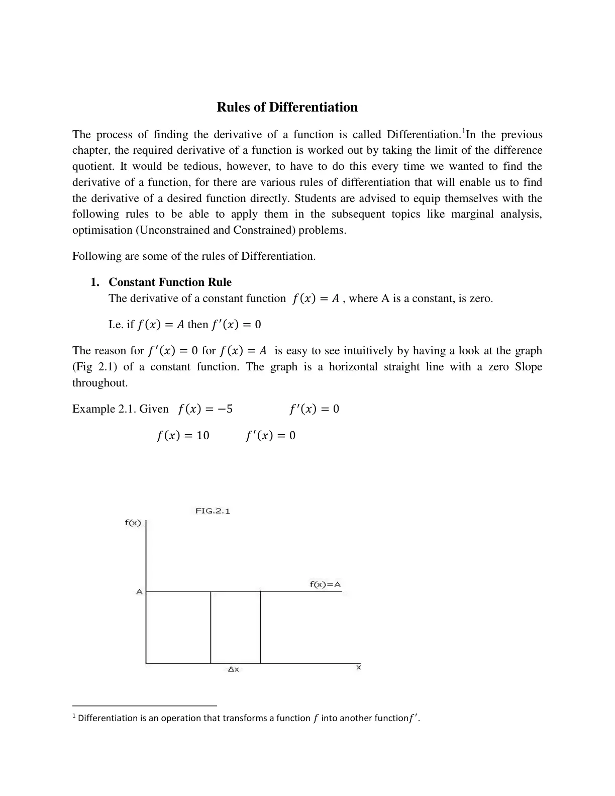 غلاف تقرير Rules of Differentiation
