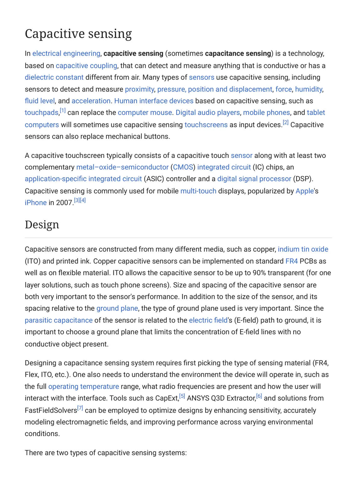 غلاف تقرير Capacitive sensing