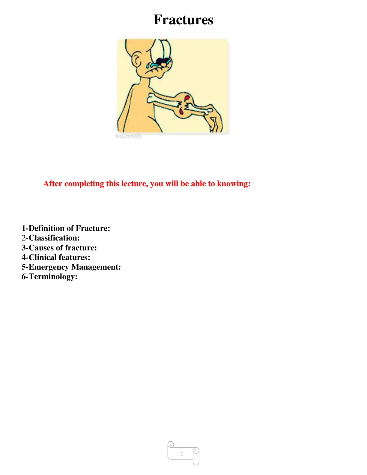غلاف تقرير Fractures