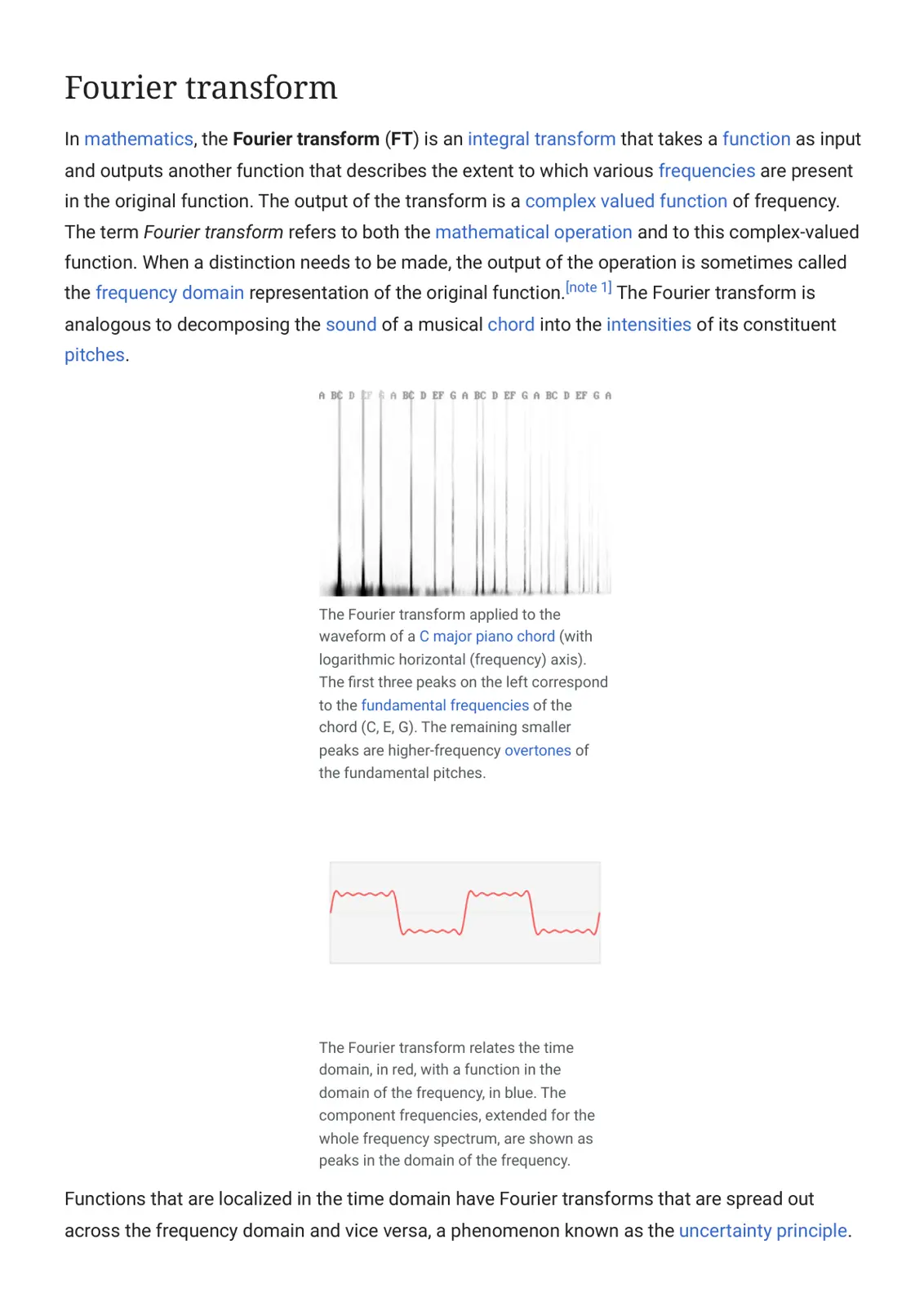 غلاف تقرير Fourier transform
