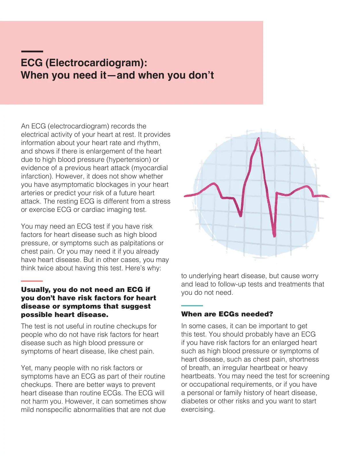 غلاف تقرير ECG (Electrocardiogram): When you need it-and when you don't