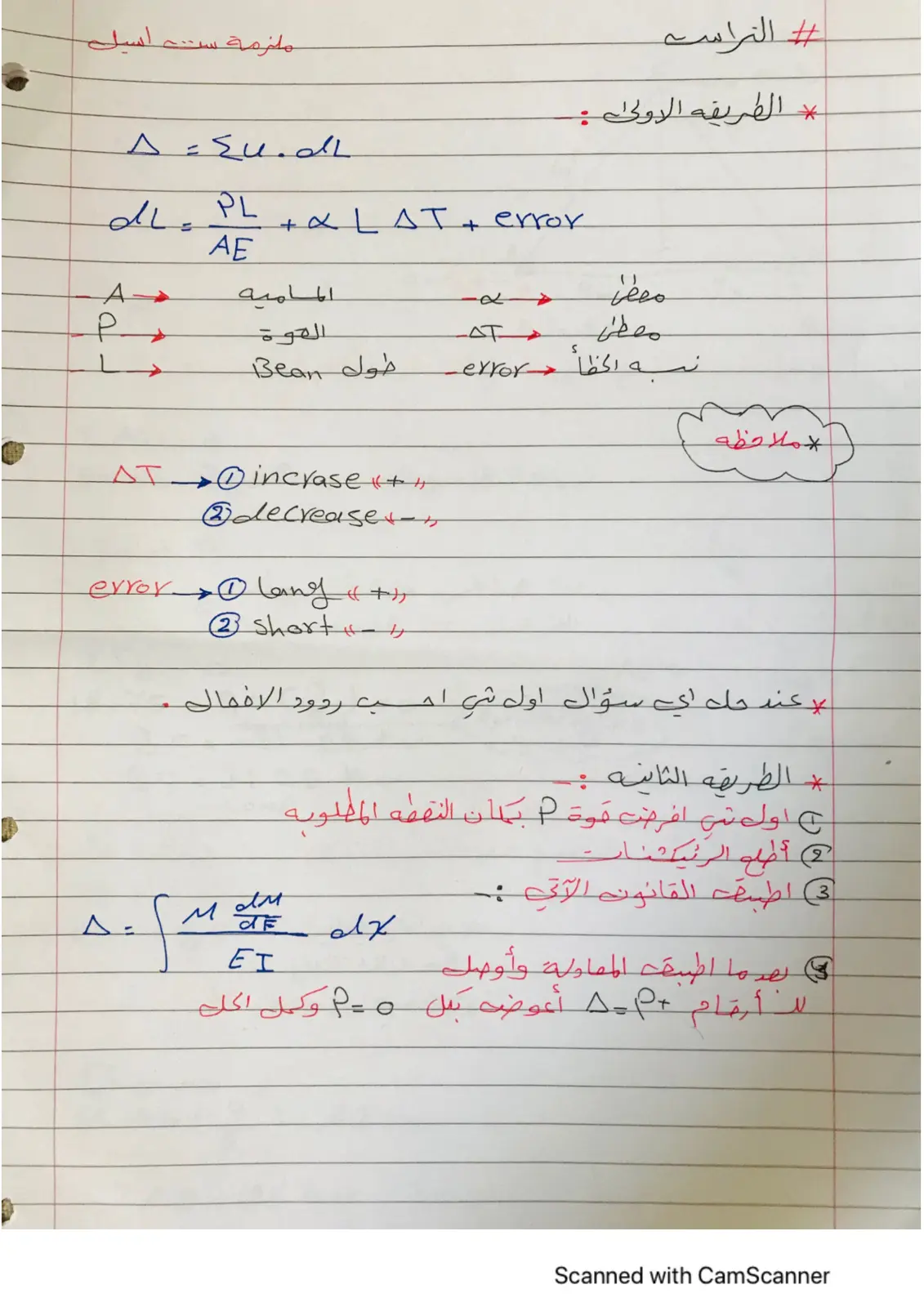 غلاف تقرير نظرية الإنشاءات - ملزمة ملاحظات