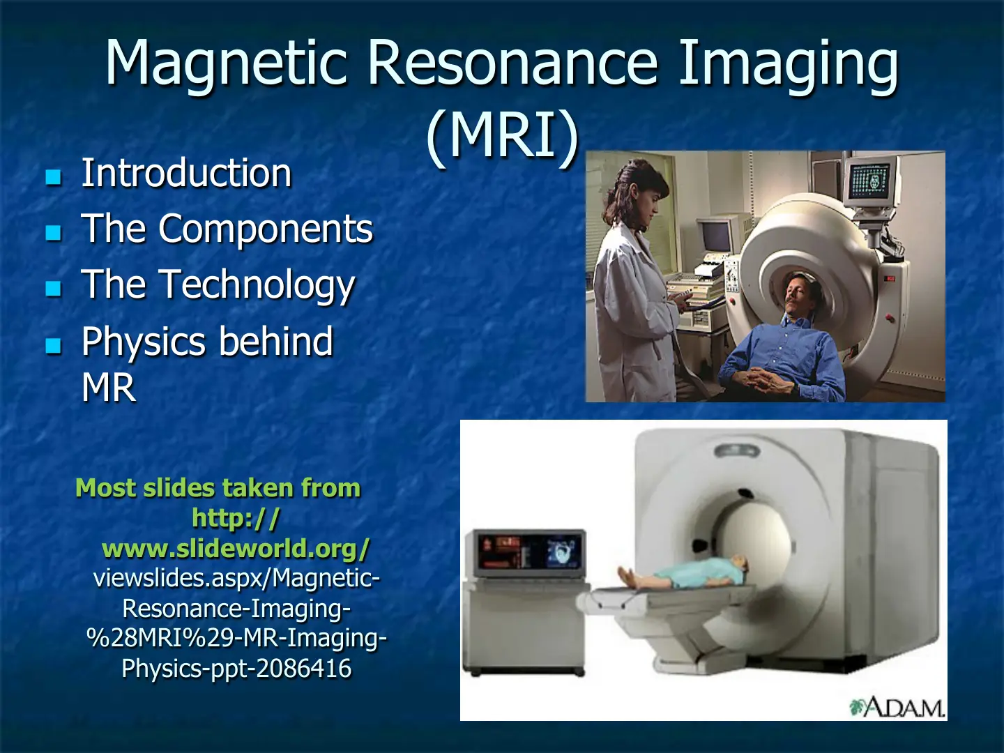 غلاف تقرير Magnetic Resonance Imaging