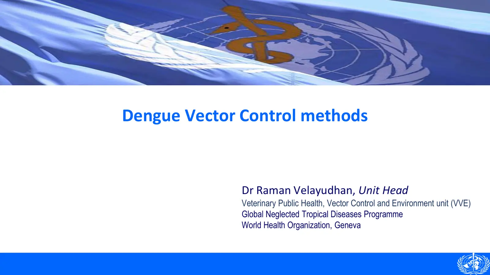 غلاف تقرير Dengue Vector Control methods