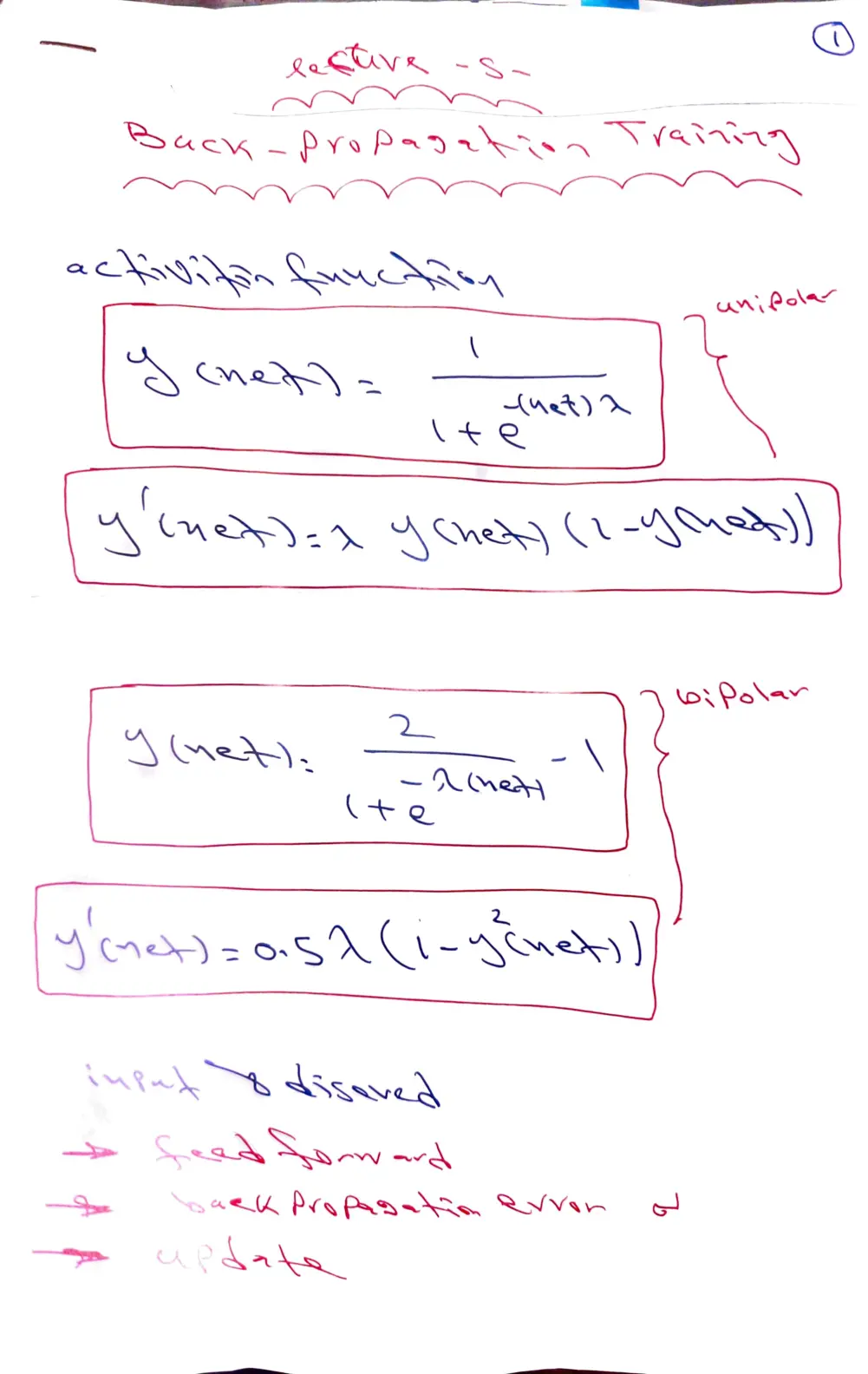 غلاف تقرير Back-propagation Training