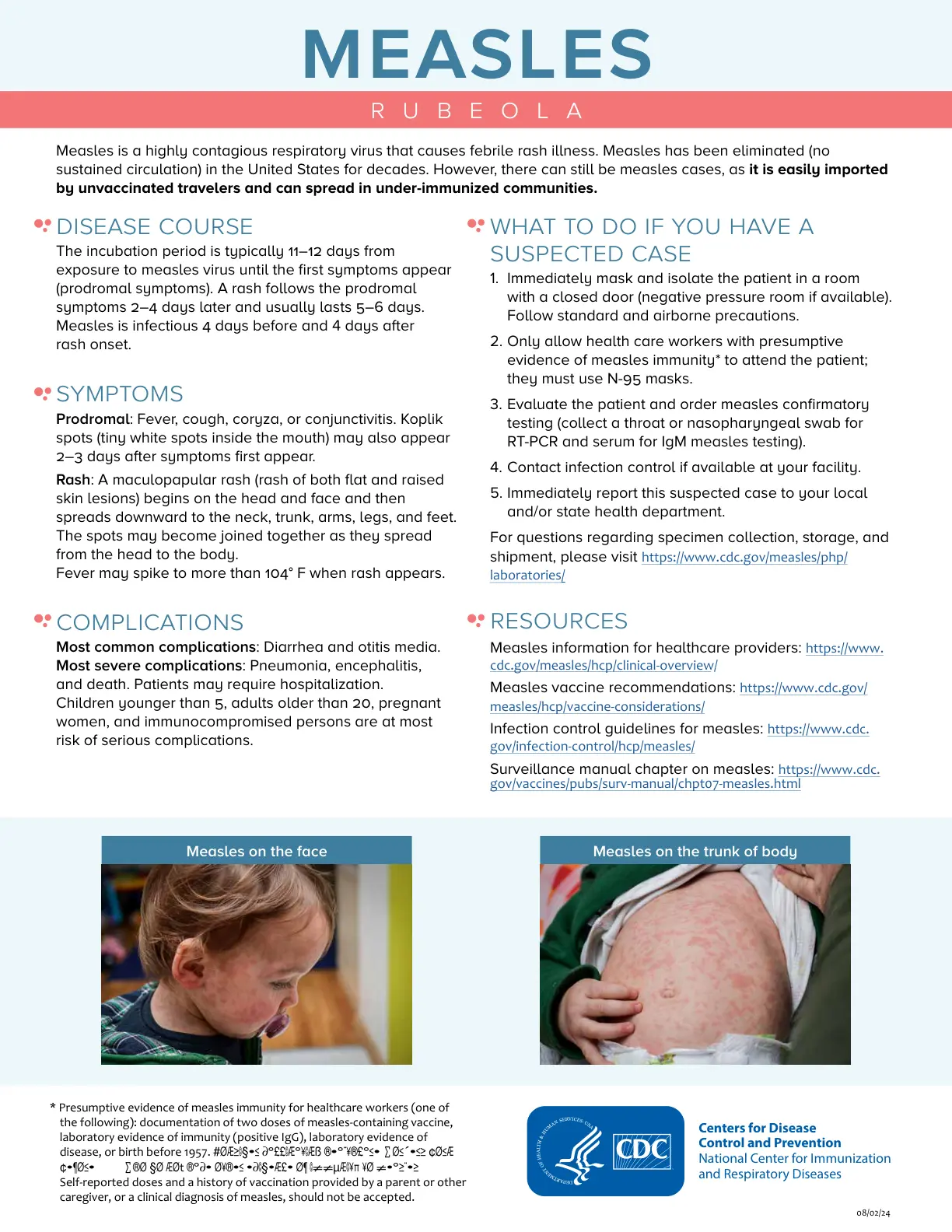 غلاف تقرير MEASLES RUBEOLA