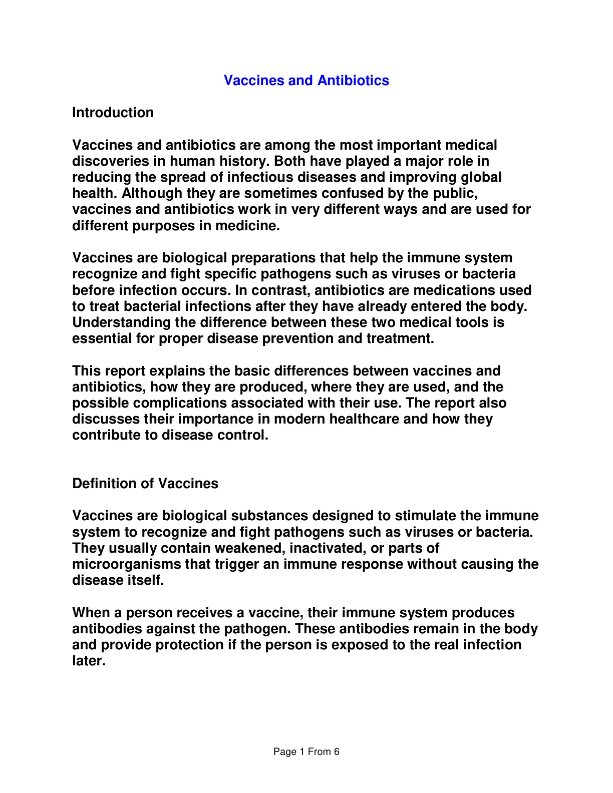غلاف تقرير Vaccines and Antibiotics