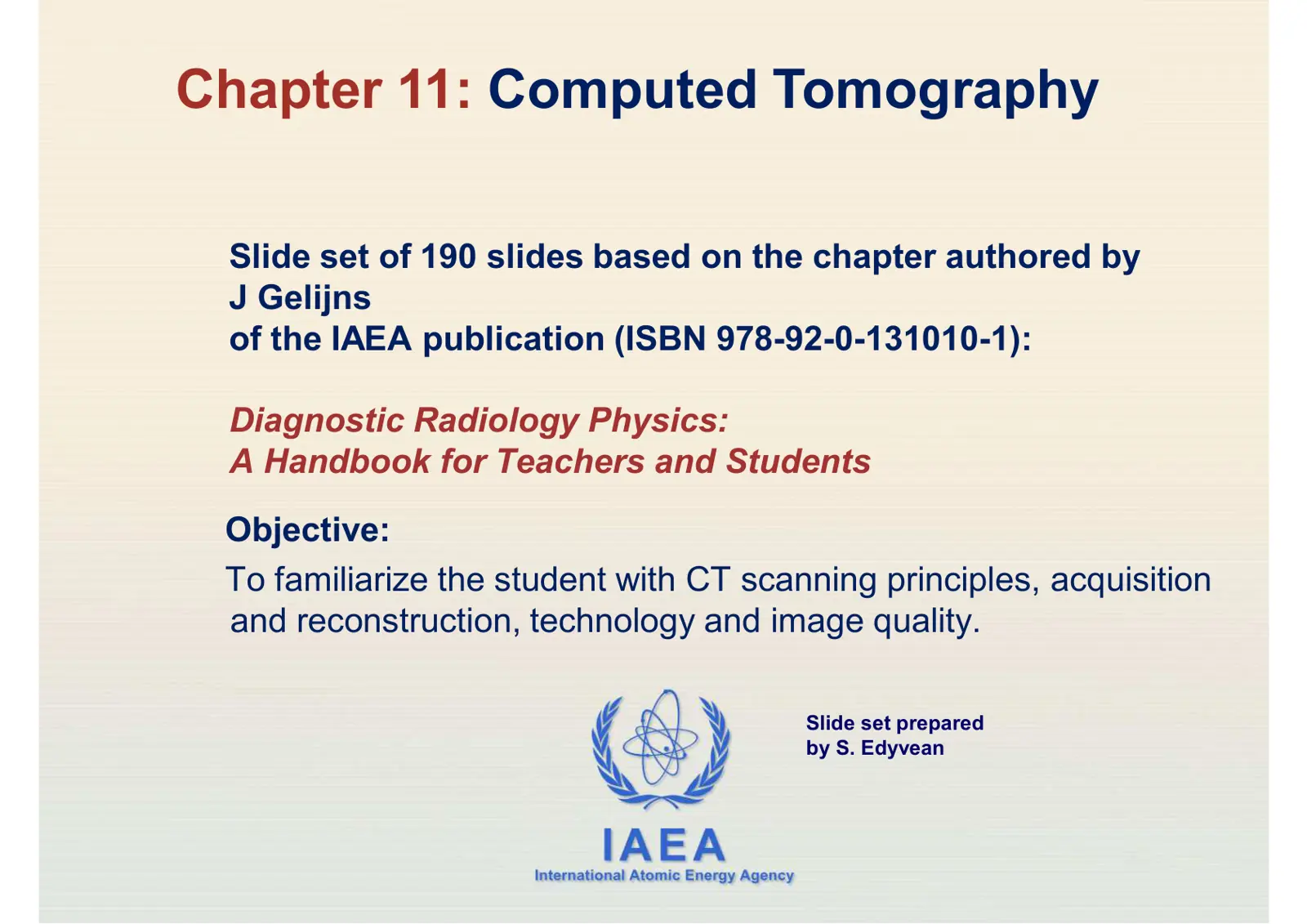 غلاف تقرير Chapter 11: Computed Tomography