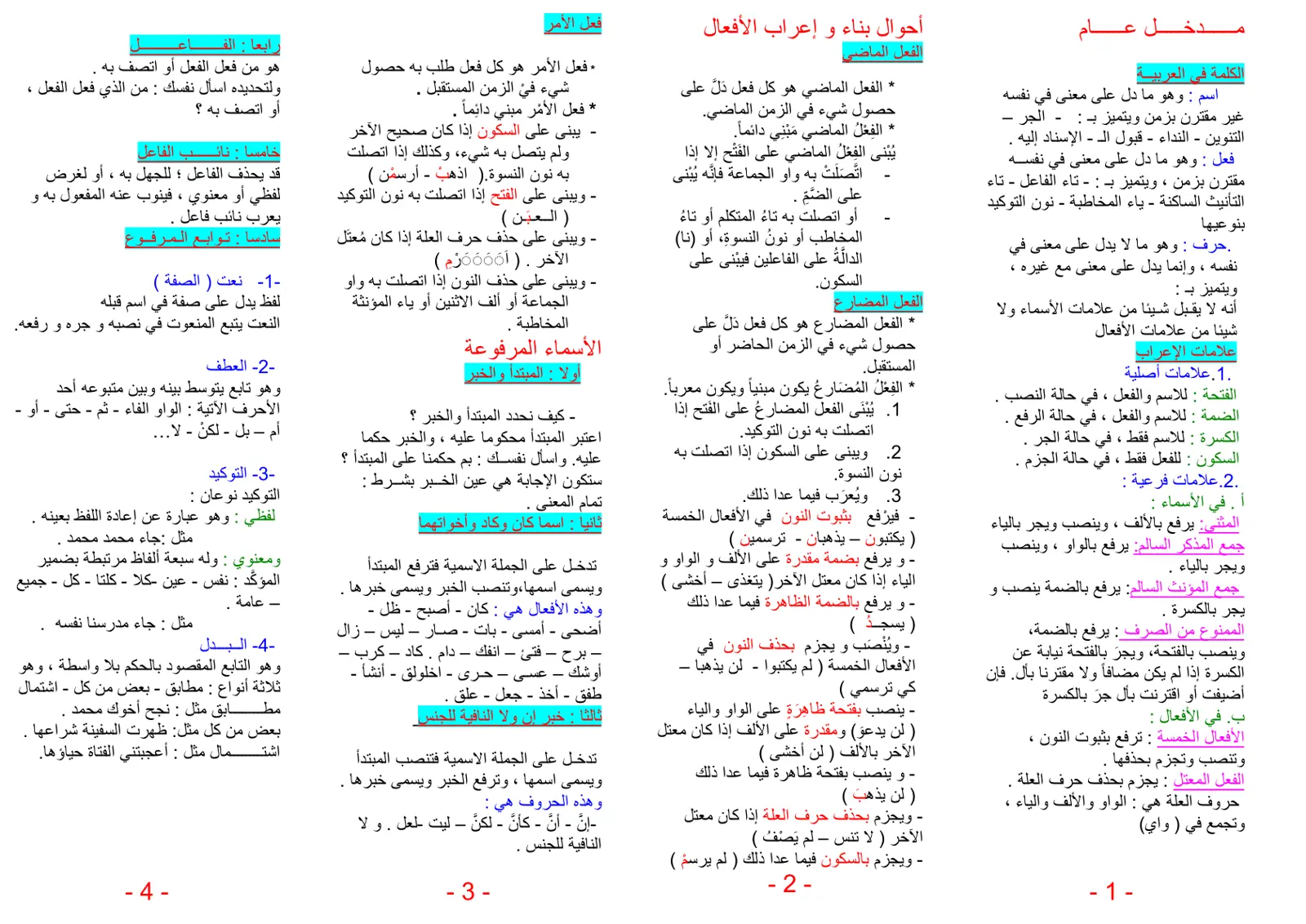 غلاف تقرير علم عام – الكلمة في العربية: الجر