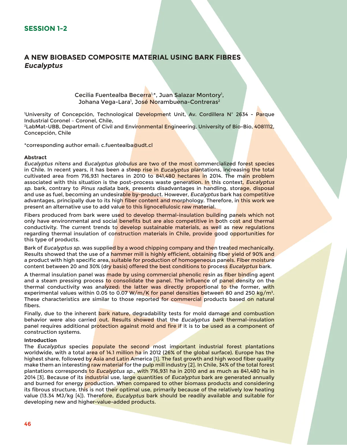 غلاف تقرير A New Biobased Composite Material Using Bark Fibres Eucalyptus