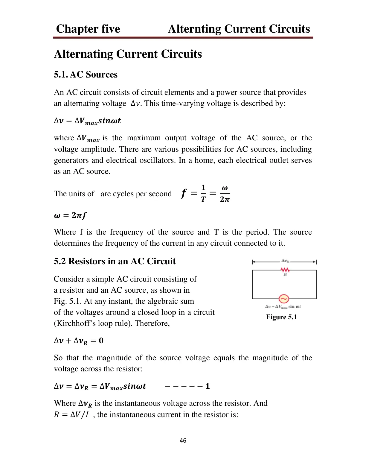 غلاف تقرير Alternating Current Circuits