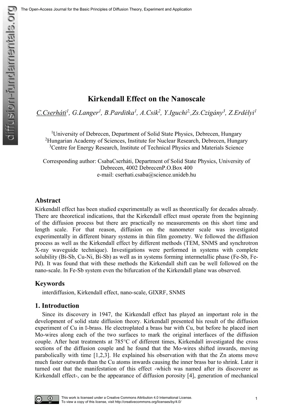 غلاف تقرير Kirkendall Effect on the Nanoscale