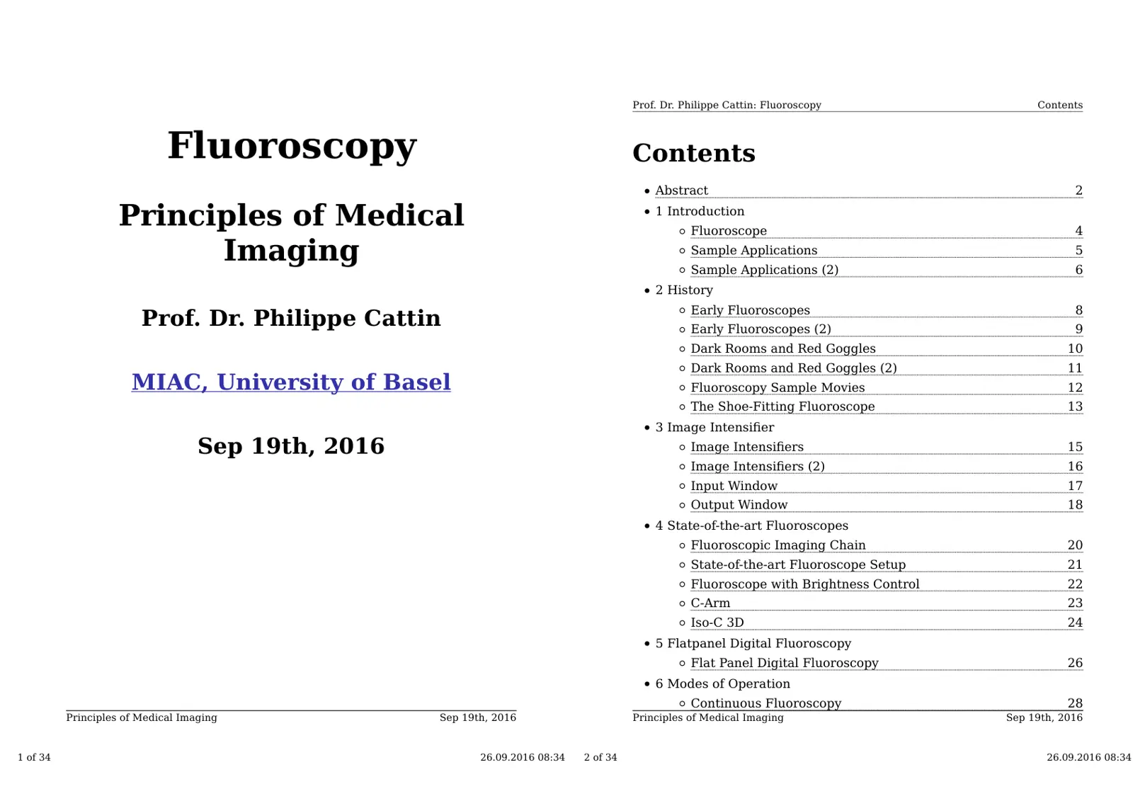 غلاف تقرير Fluoroscopy: Principles of Medical Imaging
