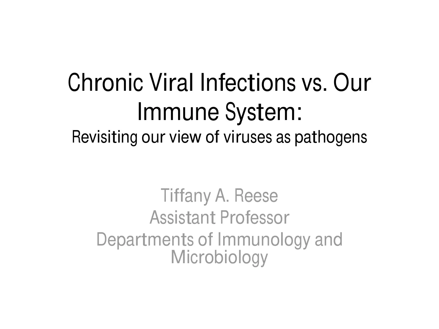 غلاف تقرير Chronic Viral Infections vs. Our Immune System: Revisiting our view of viruses as pathogens