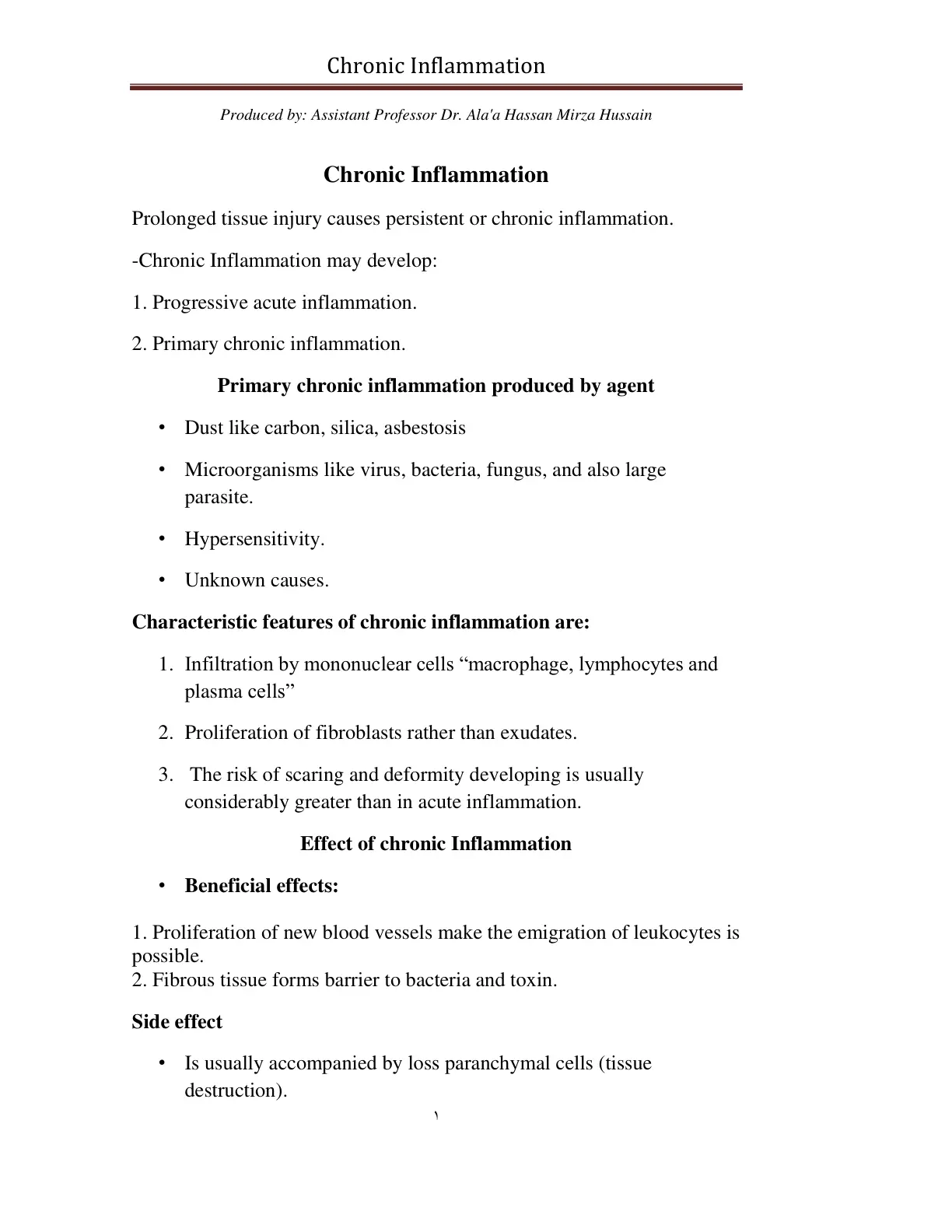 غلاف تقرير Chronic Inflammation