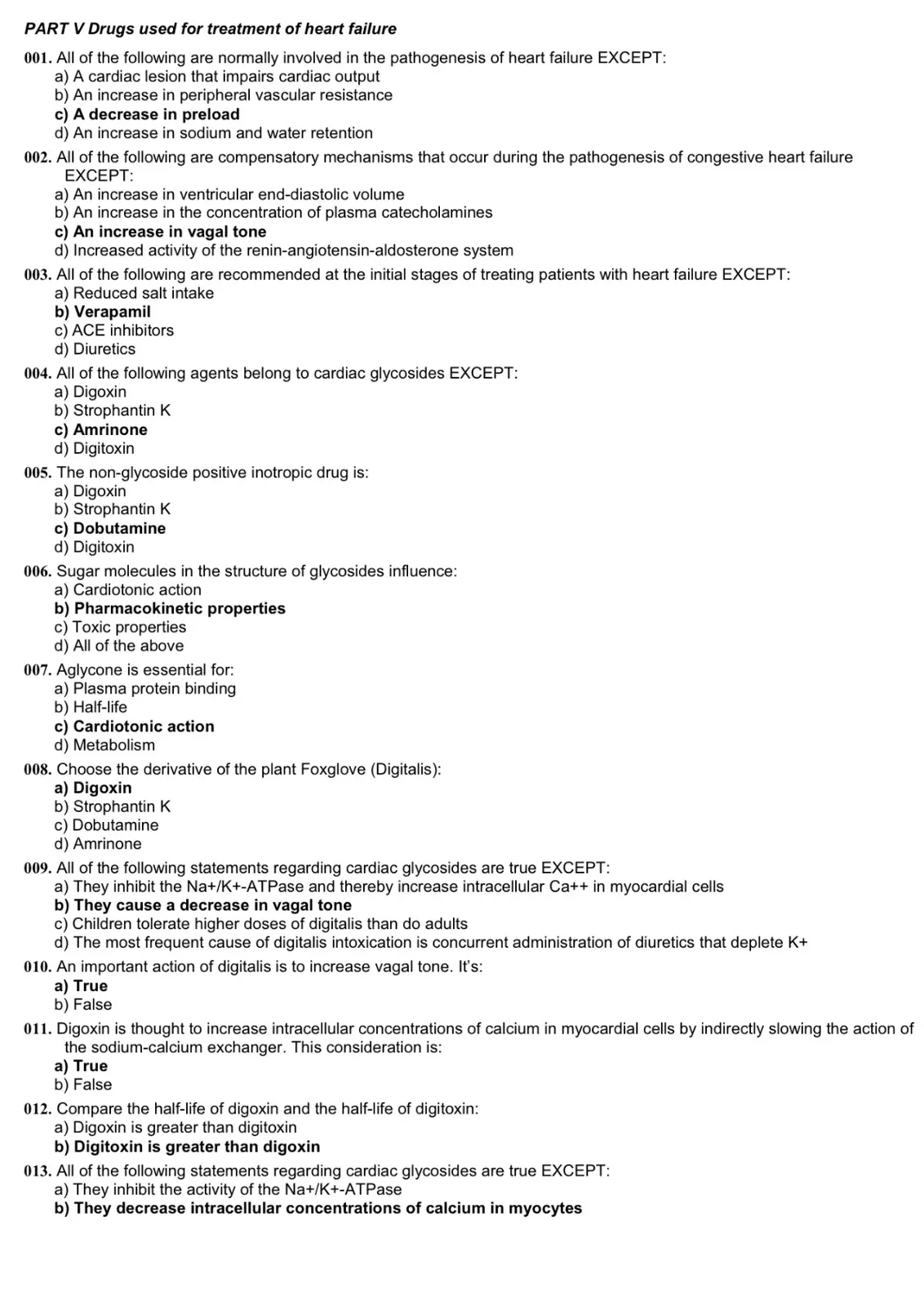 غلاف تقرير PART V Drugs used for treatment of heart failure