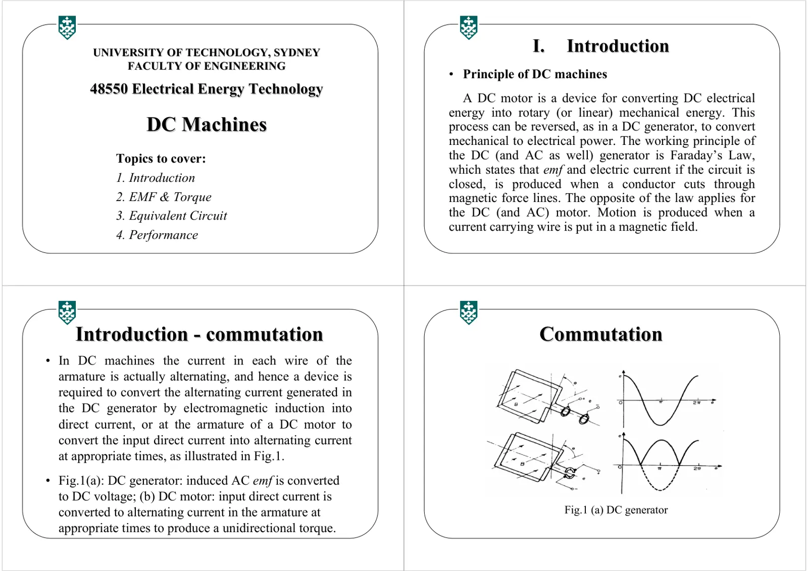 غلاف تقرير DC Machines