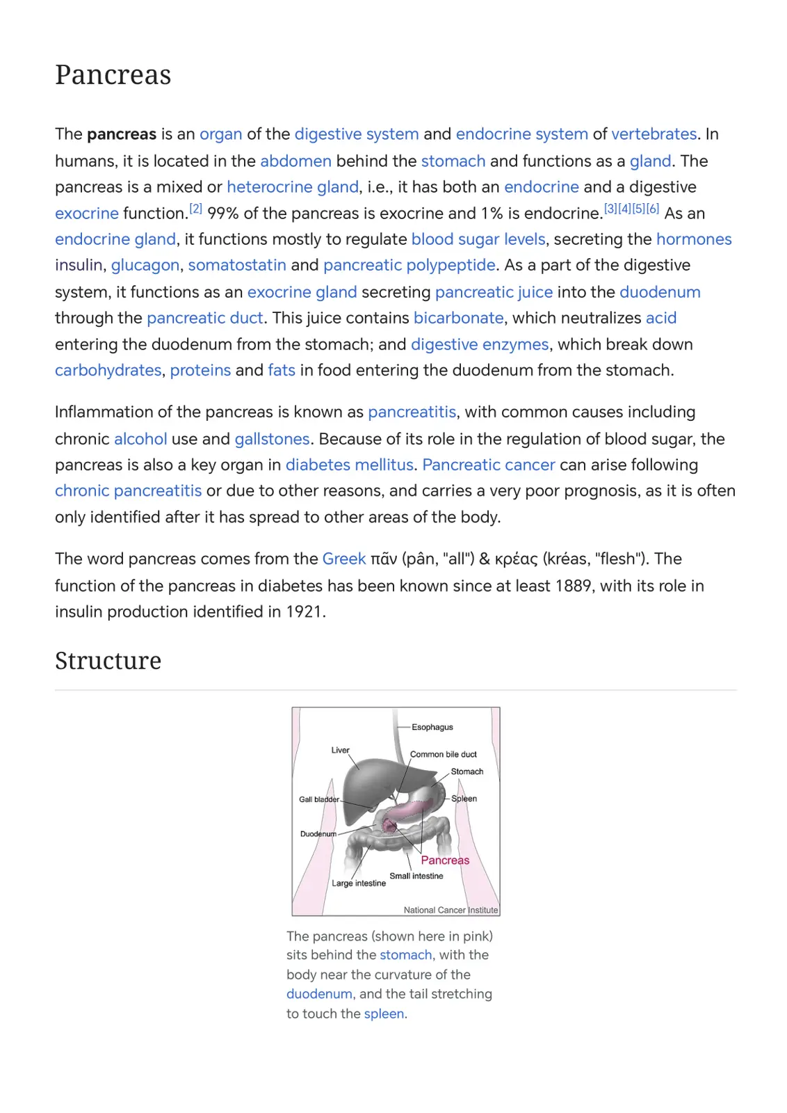 غلاف تقرير Pancreas