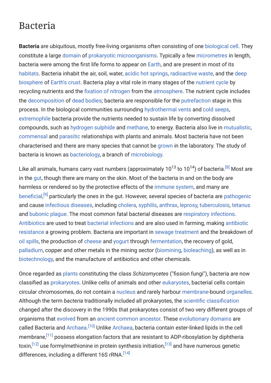 غلاف تقرير Bacteria