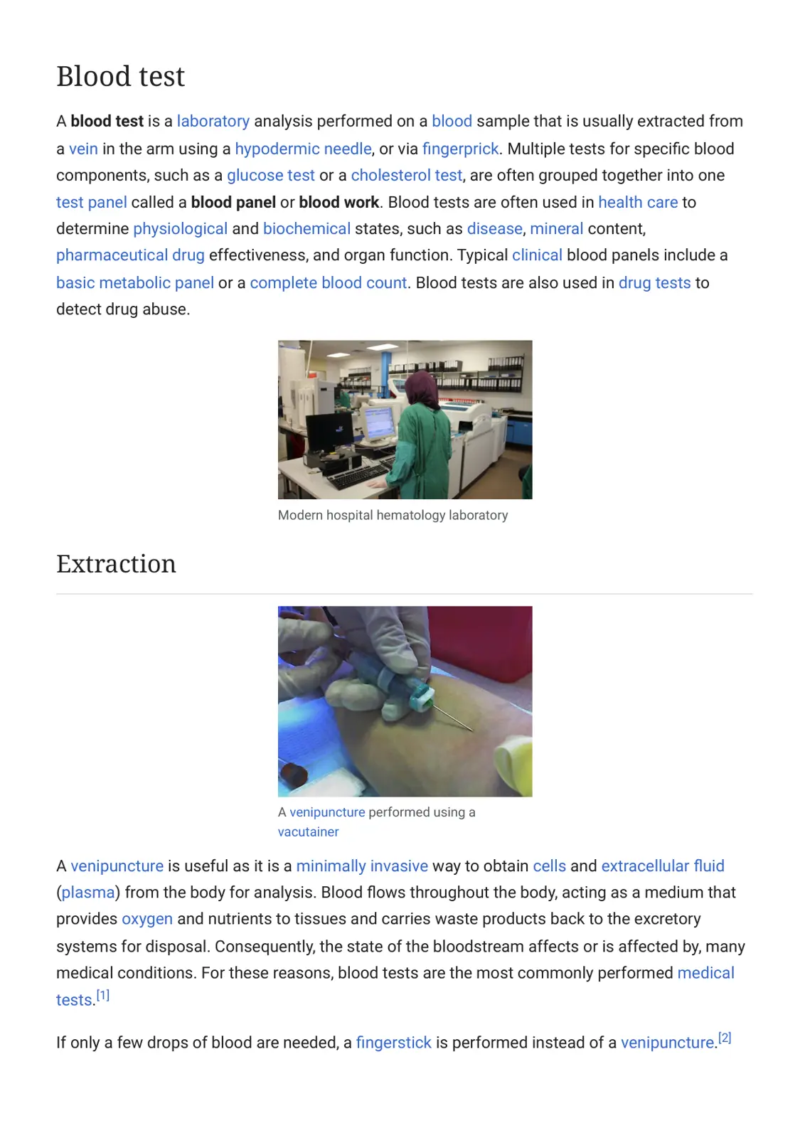 غلاف تقرير Blood Test