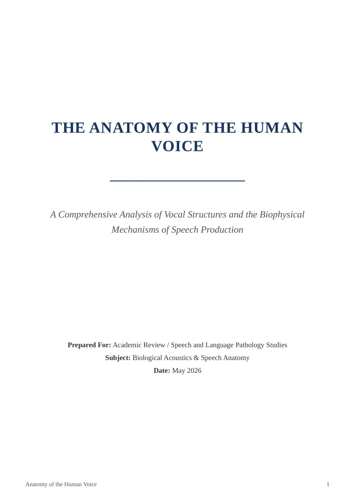 غلاف تقرير The Anatomy of the Human Voice