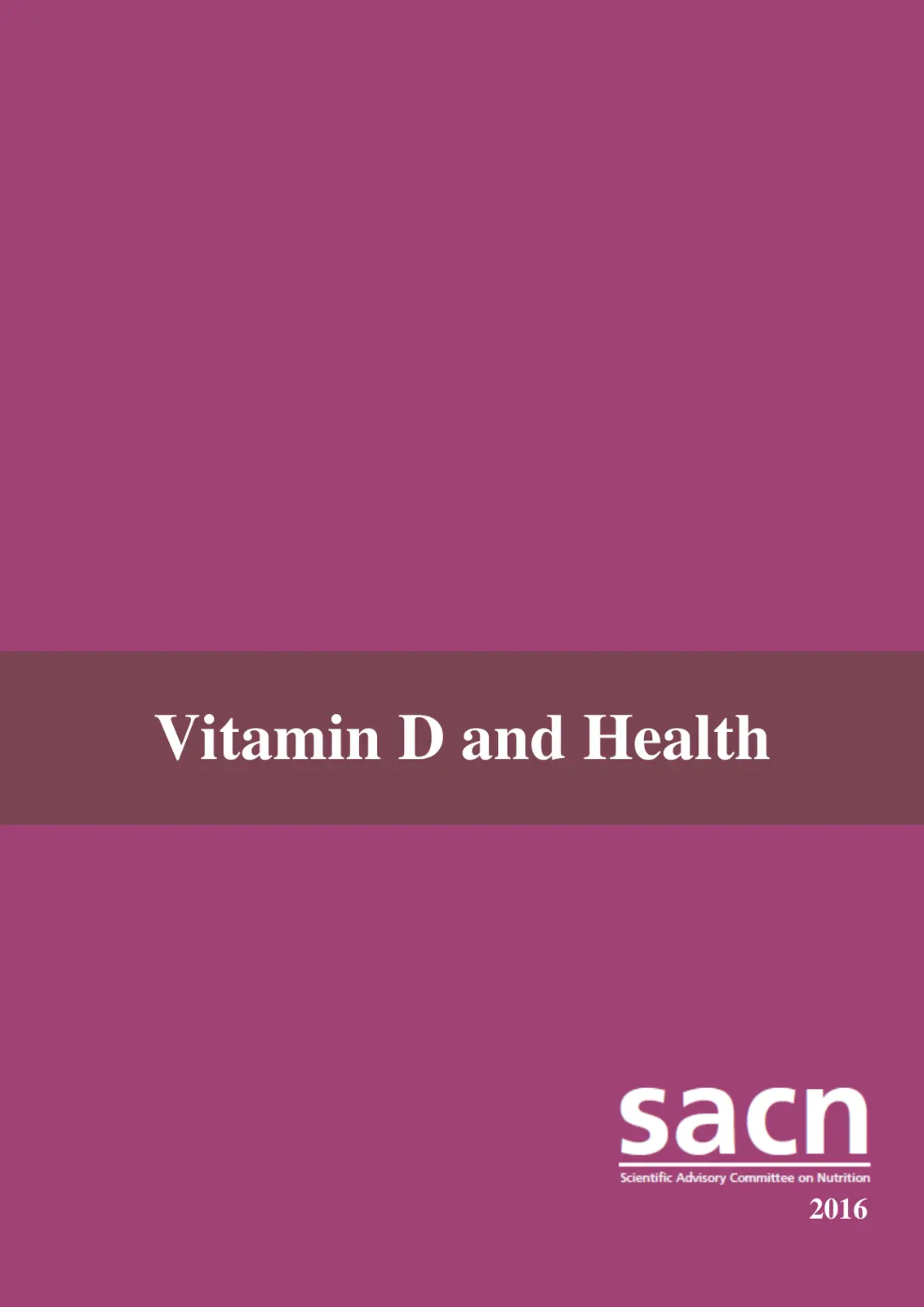 غلاف تقرير Vitamin D and Health
