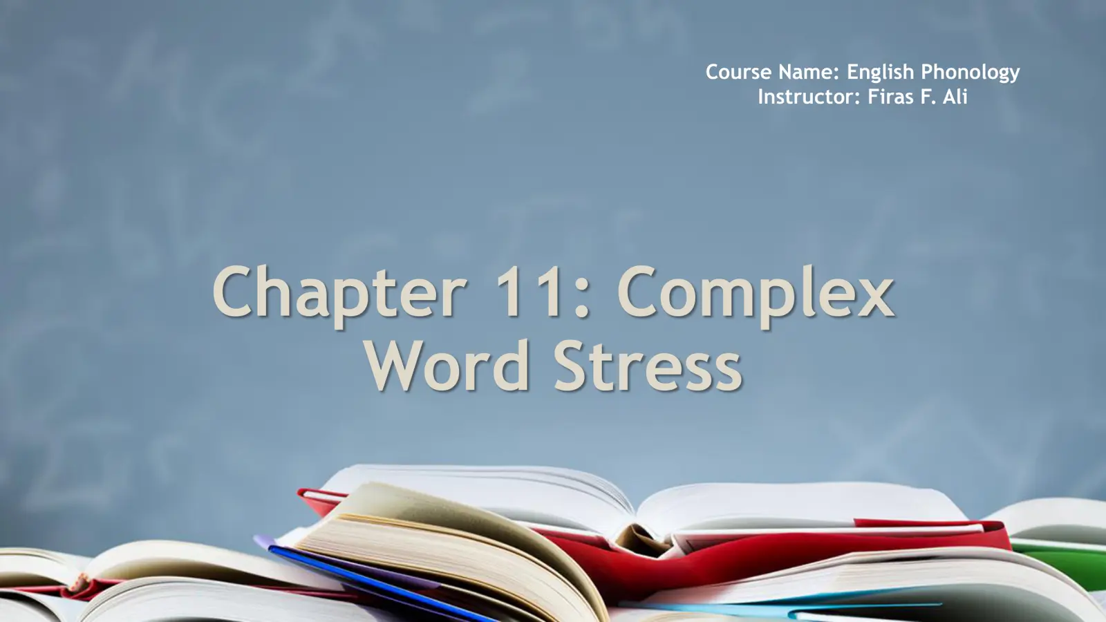 غلاف تقرير Chapter 11: Complex Word Stress
