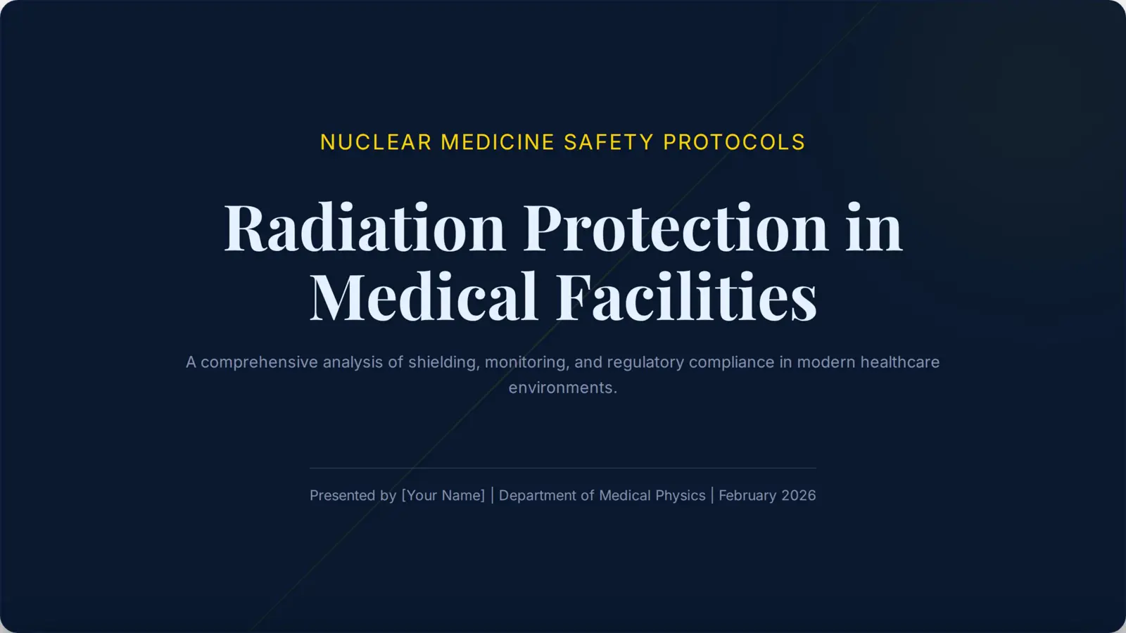 غلاف تقرير NUCLEAR MEDICINE SAFETY PROTOCOLS – Radiation Protection in Medical Facilities