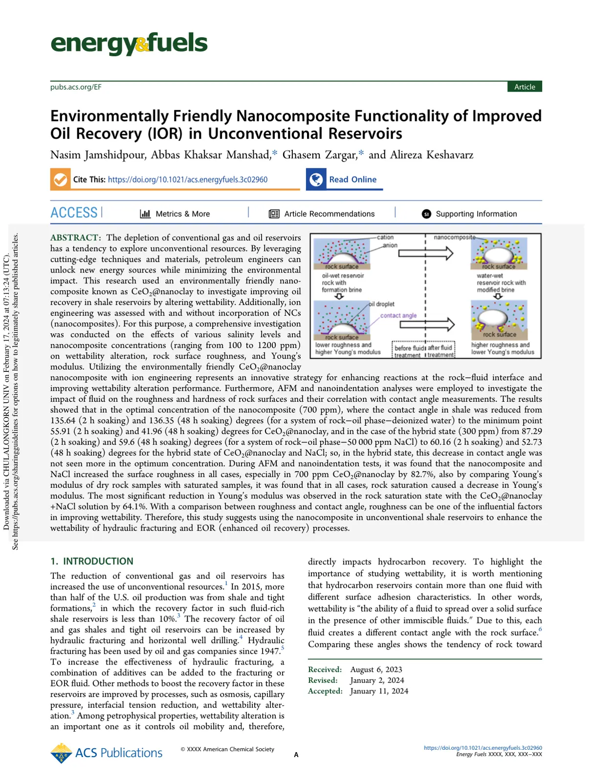 غلاف تقرير Environmentally Friendly Nanocomposite Functionality of Improved Oil Recovery (IOR) in Unconventional Reservoirs