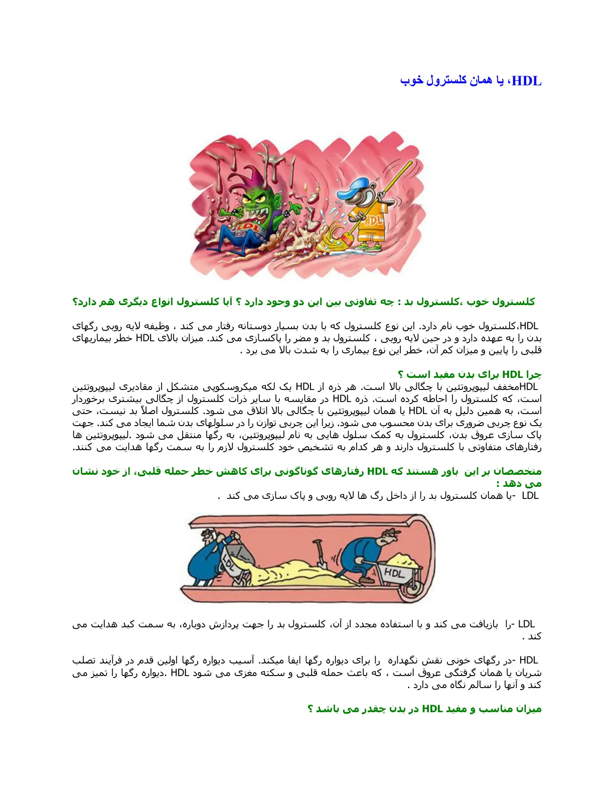 غلاف تقرير HDL، یا همان کلسترول خوب - تفاوت بین کلسترول خوب و بد
