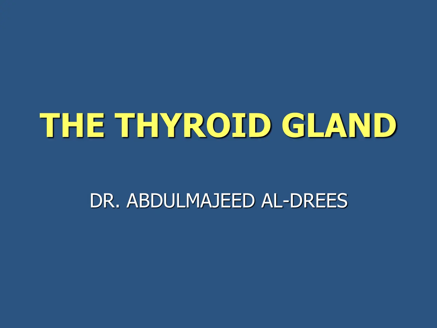 غلاف تقرير THE THYROID GLAND
