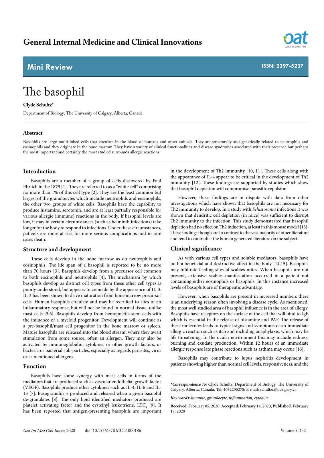 غلاف تقرير The basophil