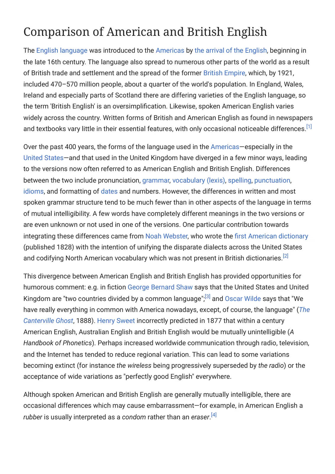 غلاف تقرير Comparison of American and British English