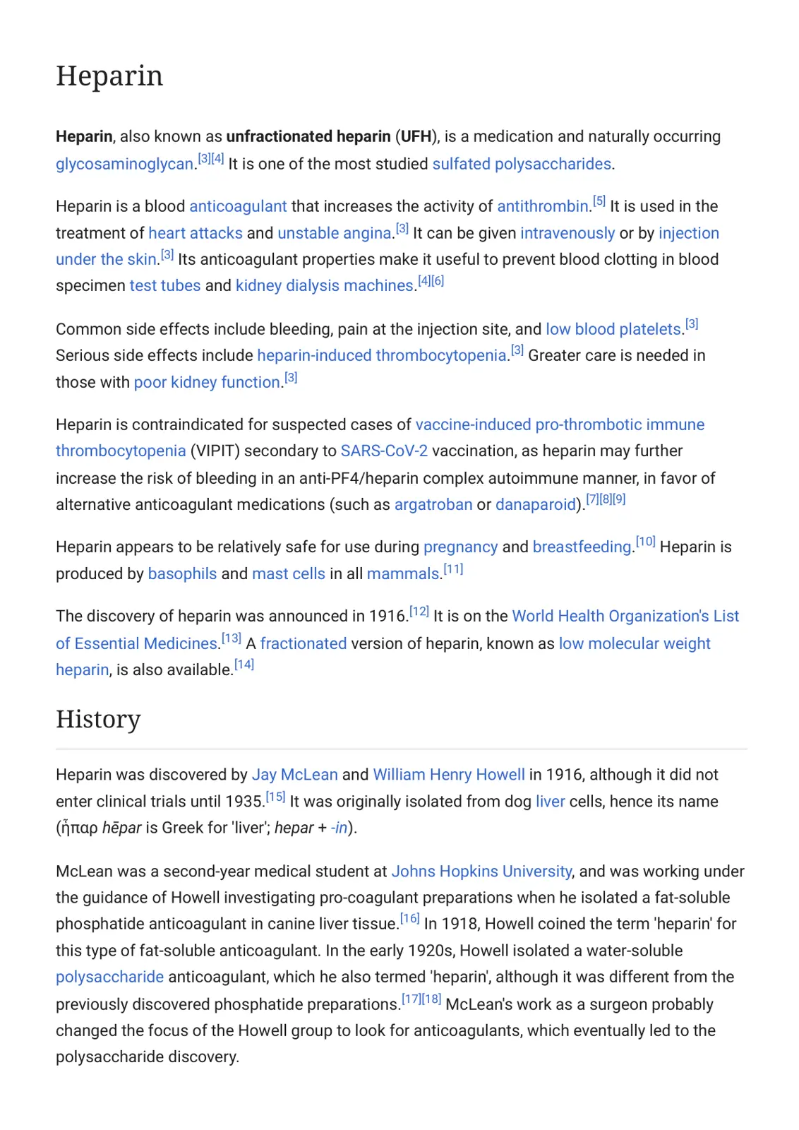 غلاف تقرير Heparin