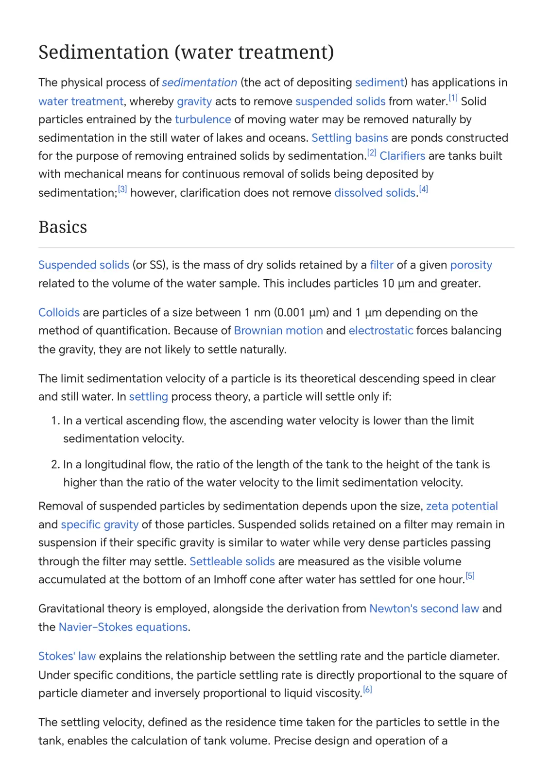 غلاف تقرير Sedimentation (water treatment)